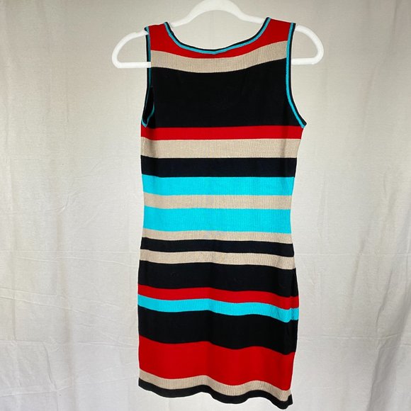 Ripe Multi-coloured Tight Mini Bodycon Short Sleeved Knit Dress - Picture 4 of 11